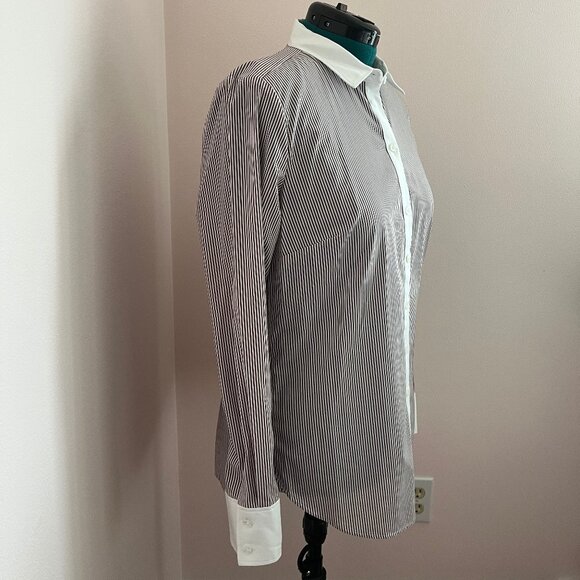 Ann Taylor Misses 14 Striped Shirt - Picture 3 of 6